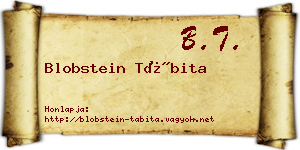 Blobstein Tábita névjegykártya